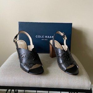 Cole Hann Black Leather Sandals